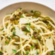 Zöldpaprikás, pestos, chilis spagetti
